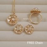 100% Original White Color Pearl Pendant Set - Image 2