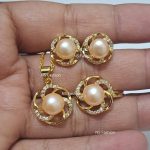 Floral Design Original Pearl Pendant Set - Image 4