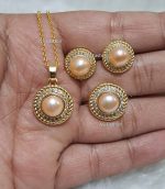 Cutting Design Original Pearl Pendant Set - Image 2