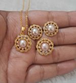 Round Design Original Pearl Pendant Set - Image 2