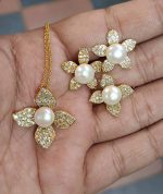 Shiuli Flower Original Pearl Pendant Set