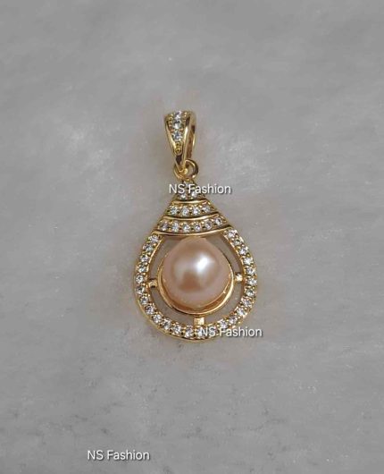Tear Drop Shape Pink Color Original Pearl Locket