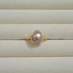 Tri-Angle Shape Adjustable Pearl Finger Ring - Image 2