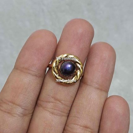 Twisted Design Original Pearl Adjustable Finger Ring