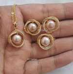 Twisted Design Original Pearl Pendant Set - Image 3