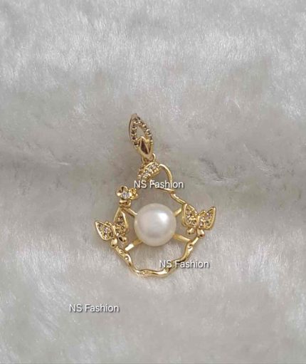 Butterfly Design White Color Original Pearl Locket