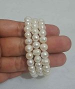 Multi Layer White Color Pearl Adjustable Bracelet - Image 2