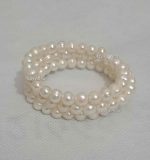 Multi Layer White Color Pearl Adjustable Bracelet