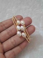 Six Pieces White Color Rice Pearl Adjustable Bracelet - Image 2