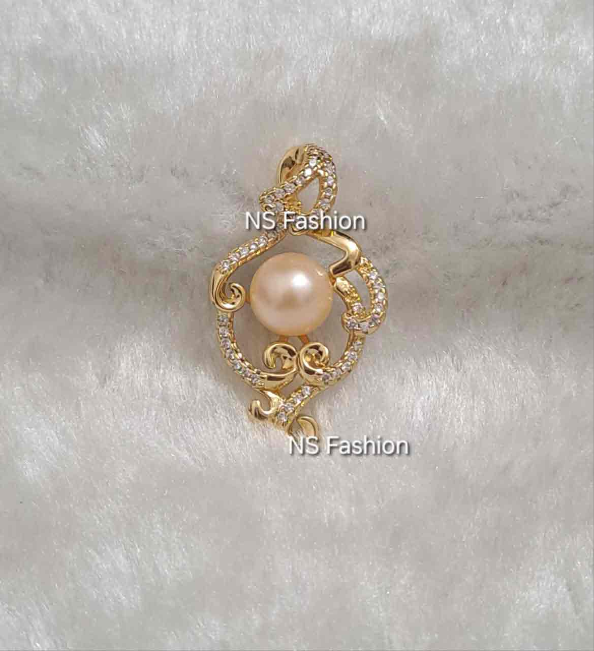 spiral-design-pink-color-original-pearl-locket Spiral Design Pink Color Original Pearl Locket - Image 1