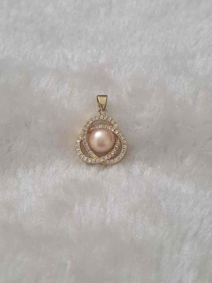 Twisted Design Purple Color Original Pearl Locket