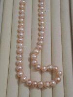 9 mm Pink Color 100% Original Pearl Necklace