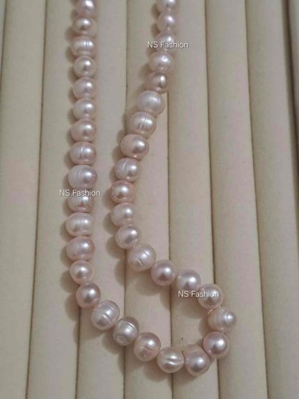 9 mm Light Purple Color 100% Original Pearl Necklace