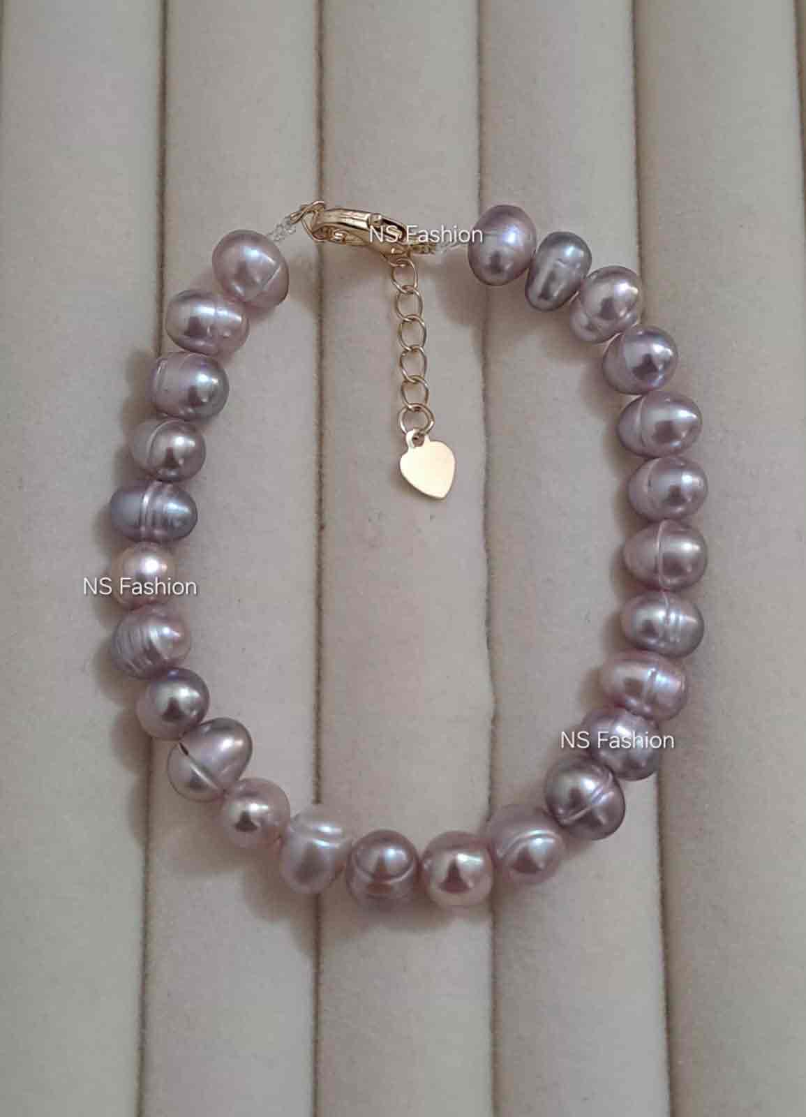 purple-color-pearl-adjustable-bracelet Purple Color Pearl Adjustable Bracelet - Image 1