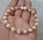 White Color Pearl Adjustable Bracelet - Image 2