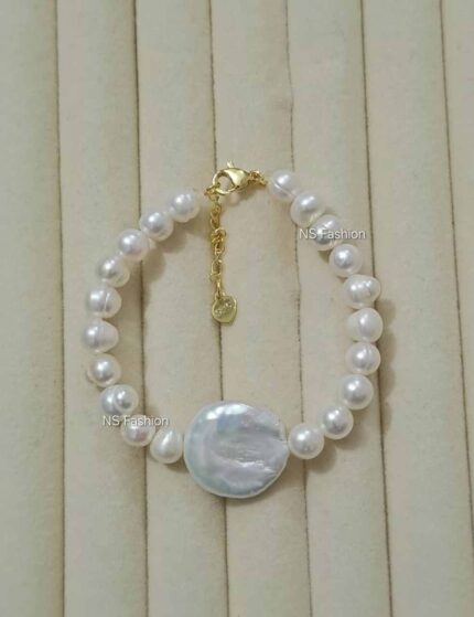 100% Original Freshwater Pearl with Baroque Pearl Bracelet