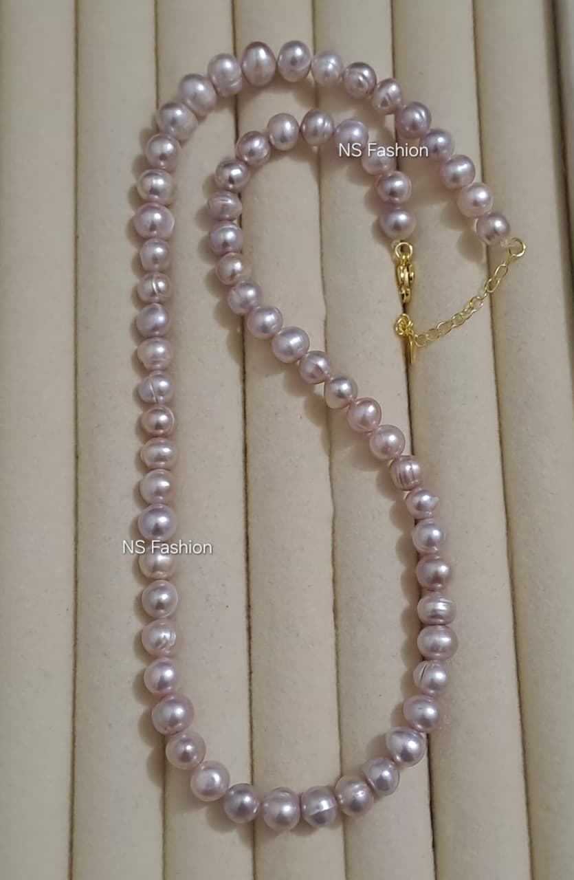purple-color-pearl-necklace 100% Original Purple Color Pearl Necklace - Image 1